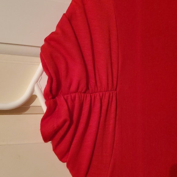 Serengeti 2X Cardigan Top With Built In Shirt Red Zebra Print Bling - Picture 10 of 12